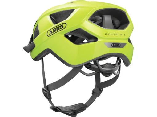Abus Aduro 3.0 Signal Yellow Fahrrad Helm -Motorradzubehör Geschäft 02794 aduro 3 0 signal yellow quarter rear 3 5848