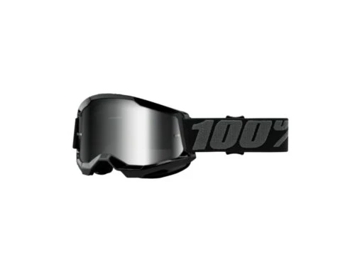 100% Strata 2 Black Mirror Silver Motocross Brille -Motorradzubehör Geschäft 100 strata 2 black 4075