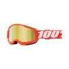 100% Strata 2 Orange – Mirror Gold Motocross Brille