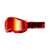 100% Strata 2 Red – Mirror Red Motocross Brille