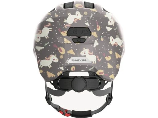 Abus Smiley 3.0 Fahrrad-Kinderhelm, Grey Horse -Motorradzubehör Geschäft 672538 smiley 3 0 grey horse rear cmyk 3 5150