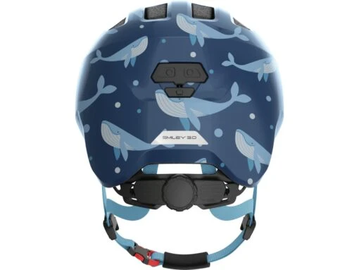 Abus Smiley 3.0 Fahrrad-Kinderhelm, Blue Whale -Motorradzubehör Geschäft 672620 smiley 3 0 blue whale rear cmyk 3 5153