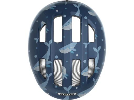 Abus Smiley 3.0 Fahrrad-Kinderhelm, Blue Whale -Motorradzubehör Geschäft 672620 smiley 3 0 blue whale top cmyk 3 5154