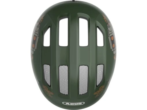 Abus Smiley 3.0 Fahrrad-Kinderhelm, Green Robo -Motorradzubehör Geschäft 672682 smiley 3 0 green robo top cmyk 3 5159