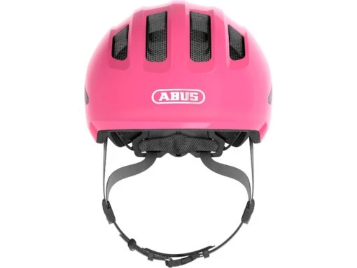 Abus Smiley 3.0 Fahrrad-Kinderhelm, Shiny Pink -Motorradzubehör Geschäft 672729 smiley 3 0 shiny pink front cmyk 2333