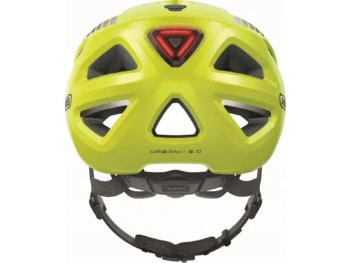 Abus Urban-I 3.0 Fahrradhelm, Signal Yellow -Motorradzubehör Geschäft 86867 urban i 3 0 signal yellow rear 2274