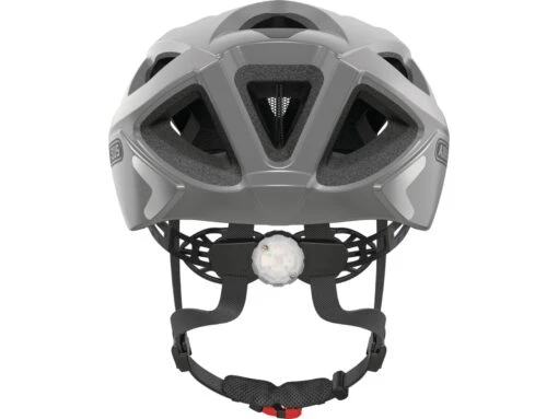 Abus Aduro 2.0 Fahrradhelm, Glare Silver -Motorradzubehör Geschäft 86981 aduro 2 0 glare silver rear 3 5199