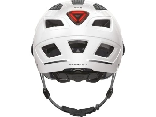 ABUS Hyban 2.0 ACE Fahrradhelm, Polar White -Motorradzubehör Geschäft 86997 hyban 2 0 ace polar white rear 3 2916