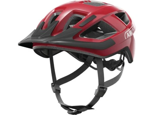 Abus Aduro 3.0 Blaze Red Fahrrad Helm -Motorradzubehör Geschäft 91528 aduro 3 0 blaze red quarter front 3 5835