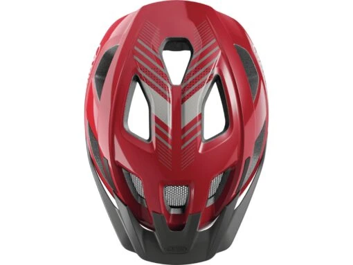 Abus Aduro 3.0 Blaze Red Fahrrad Helm -Motorradzubehör Geschäft 91528 aduro 3 0 blaze red top 3 5834