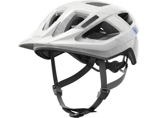 Abus Aduro 3.0 White Art Fahrrad Helm -Motorradzubehör Geschäft 91739 aduro 3 0 white art quarter front 3 5859