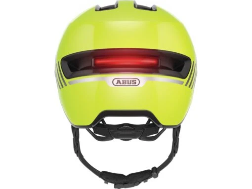 Abus HUD-Y Fahrradhelm Signal Yellow -Motorradzubehör Geschäft 91983 hud y signal yellow rear cmyk 3 5181