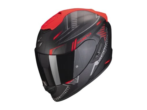 Scorpion EXO 1400 Evo Air Shell Motorradhelm, Mattschwarz-rot -Motorradzubehör Geschäft a scorpionexo1400evoa shell matblared getstung 1920x1920 3186