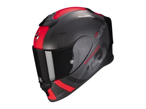 Scorpion Exo-R1 Evo Carbon Air MG Motorradhelm, Carbon-rot -Motorradzubehör Geschäft a scorpionexor1carba mg matblared getstung 1920x1920 3079