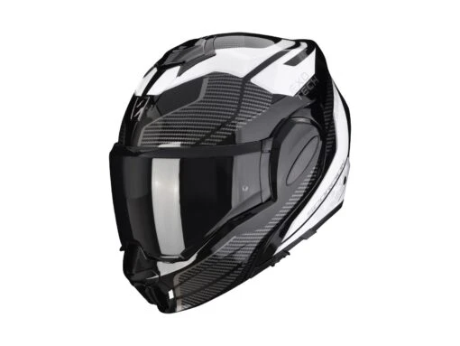 Scorpion Exo-Tech Evo Animo Klapphelm, Schwarz-weiss -Motorradzubehör Geschäft a scorpionexotechevo animo blawhi getstung 1920x1920 3193