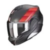 Scorpion Exo-Tech Evo Carbon Genus Klapphelm, Mattschwarz-rot