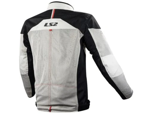 LS2 Alba Motorradjacke -Motorradzubehör Geschäft back alba man jacket light grey black 6200j4308 4993