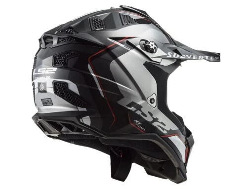 LS2 MX700 Subverter Evo Arched Crosshelm -Motorradzubehör Geschäft back mx700 subverter evo arched black silver titanium 467003104 3490