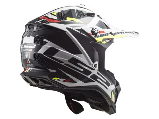 LS2 MX700 Subverter Evo Stomp Crosshelm -Motorradzubehör Geschäft back mx700 subverter evo stomp white black 467003002 3504