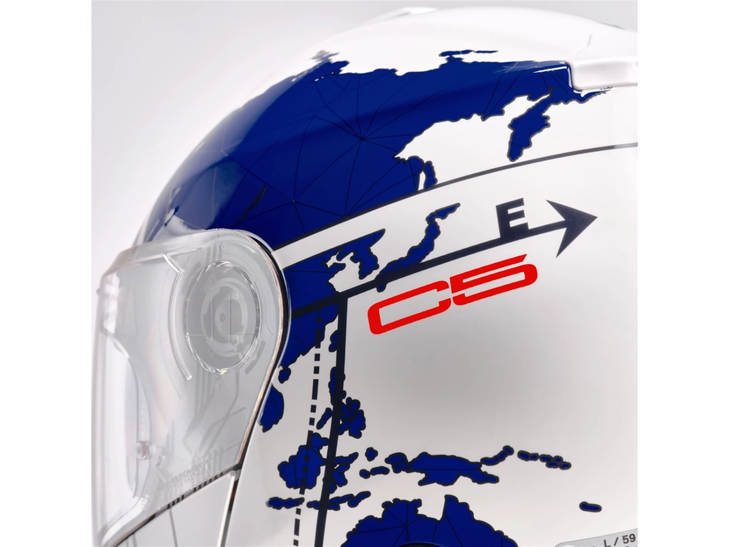 Schuberth C5 Globe Blue Klapphelm 2 Schuberth C5 Globe Blue Klapphelm – Bild 2