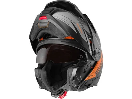 Schuberth E2 Explorer Orange Klapphelm -Motorradzubehör Geschäft e2 explorer orange open 3336