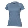 Endura Single Track S/S Damen Fahrrad Shirt, Stahlblau
