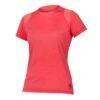 Endura Single Track S/S Damen Fahrrad Shirt, Punch Pink