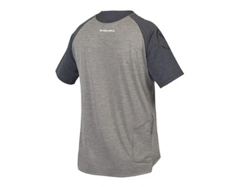 Endura Single Track S/S Herren Fahrrad Shirt, Zinn Grau -Motorradzubehör Geschäft endura single track shirt grau back 3969