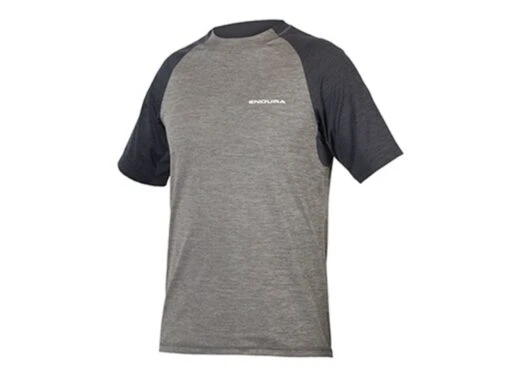 Endura Single Track S/S Herren Fahrrad Shirt, Zinn Grau -Motorradzubehör Geschäft endura single track shirt zinn grau 3968