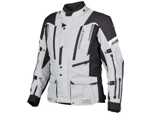Germot InsideOut Motorradjacke, Hellgrau-schwarz -Motorradzubehör Geschäft germot inside out jacke hellgrau 4983