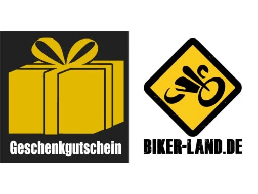 Geschenkgutschein -Motorradzubehör Geschäft gutschein vorderseite 2020 1801