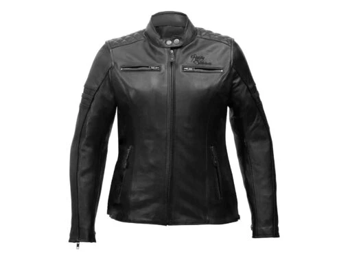 Rusty Stitches Joyce Damen Lederjacke -Motorradzubehör Geschäft joyce black 1003632