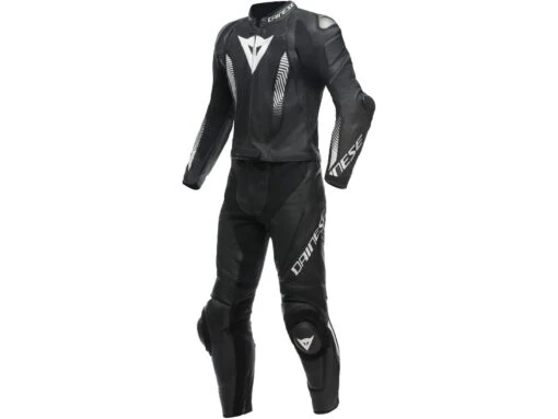 Dainese Laguna Seca 5 Lederkombi 2 Teiler, Schwarz-weiss -Motorradzubehör Geschäft laguna seca 5 2tlg sw 3692