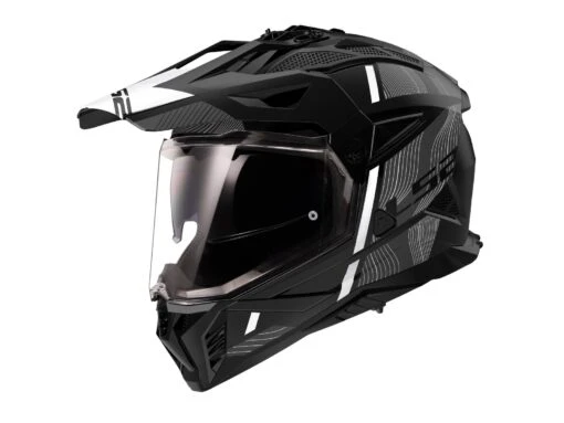 LS2 MX702 Pioneer II Hill Adventure Motorrdhelm -Motorradzubehör Geschäft pioneer ii hill matt black white 467022211 4683
