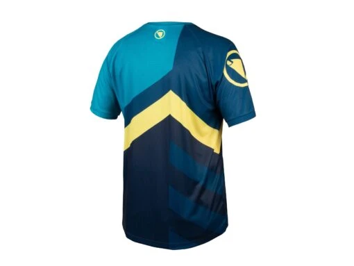 Endura Single Track Print Fahrrad Shirt, Blau -Motorradzubehör Geschäft r e3231bb y2 5336
