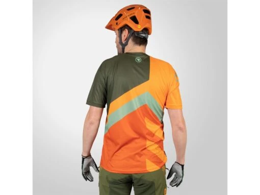 Endura Single Track Print Fahrrad Shirt, Olivgrün -Motorradzubehör Geschäft r e3231go x2 5340
