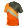 Endura Single Track Print Fahrrad Shirt, Olivgrün
