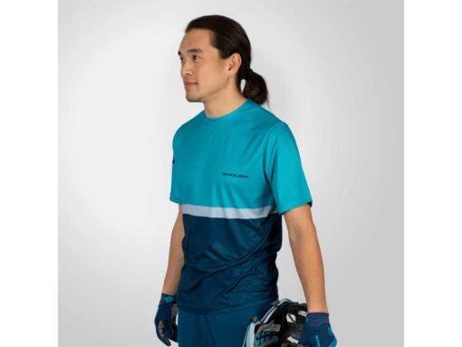 Endura Single Track Core Fahrrad Shirt, Blau -Motorradzubehör Geschäft r e3232bb x3 5346