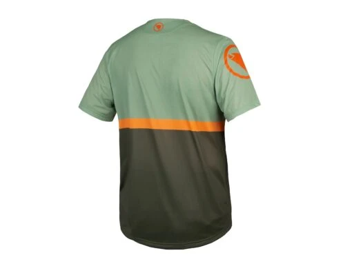 Endura Single Track Core Fahrrad Shirt, Grün-orange -Motorradzubehör Geschäft r e3232ot y2 5342