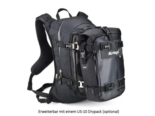 Kriega R20 Rucksack, Wasserdicht, 20 Liter -Motorradzubehör Geschäft r20 5 1003173