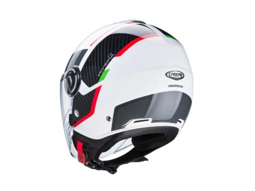 Caberg Riviera V4 X Geo Italia Motorradhelm -Motorradzubehör Geschäft riviera v4 x geo italia rear 3665