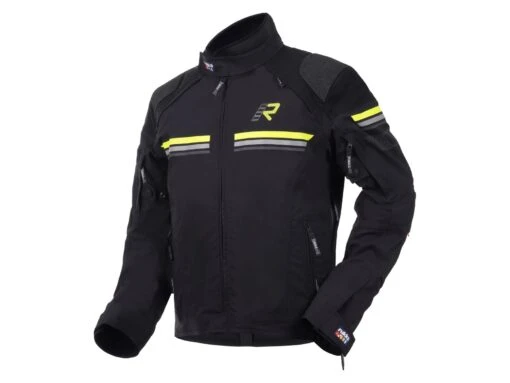 Rukka Armatou-R Motorradjacke, Schwarz-gelb -Motorradzubehör Geschäft rukka armatou r motorradjacke herren schwarz gelb 5212