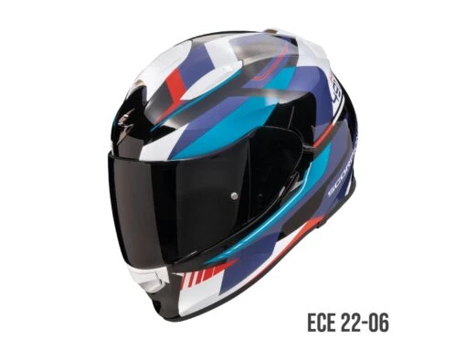 Scorpion EXO-491 ABILIS Schwarz-Blau-Rot Motorradhelm -Motorradzubehör Geschäft scorpion exo 491 abilis 5898