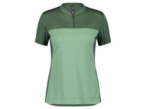 Scott Trail Flow Zip Damen Radshirt Grün -Motorradzubehör Geschäft scott trail flow zip damen radshirt gruen 3882