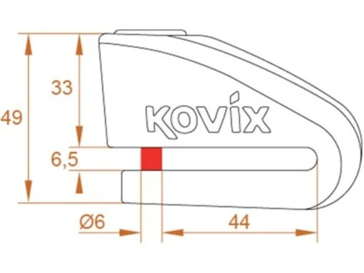 Kovix KVZ1 Bremsscheibenschloss -Motorradzubehör Geschäft strich kvz1 01 1336