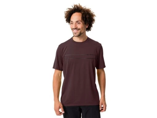 Vaude Qimsa Logo Herren Fahrrad Shirt, Dark Oak -Motorradzubehör Geschäft vaude qimsa logo herren fahrrad shirt dark oak 2 4346