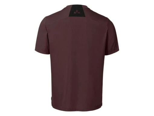 Vaude Qimsa Logo Herren Fahrrad Shirt, Dark Oak -Motorradzubehör Geschäft vaude qimsa logo herren fahrrad shirt dark oak back 4345