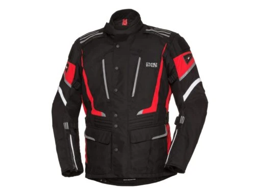 IXS Powells-ST Motorradjacke, Schwarz-rot-weiß -Motorradzubehör Geschäft x55038 321 1002451